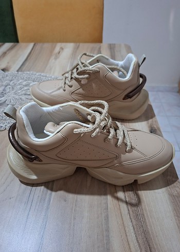 Bej Kadın Platform Spor Ayakkabı - Görsel 5