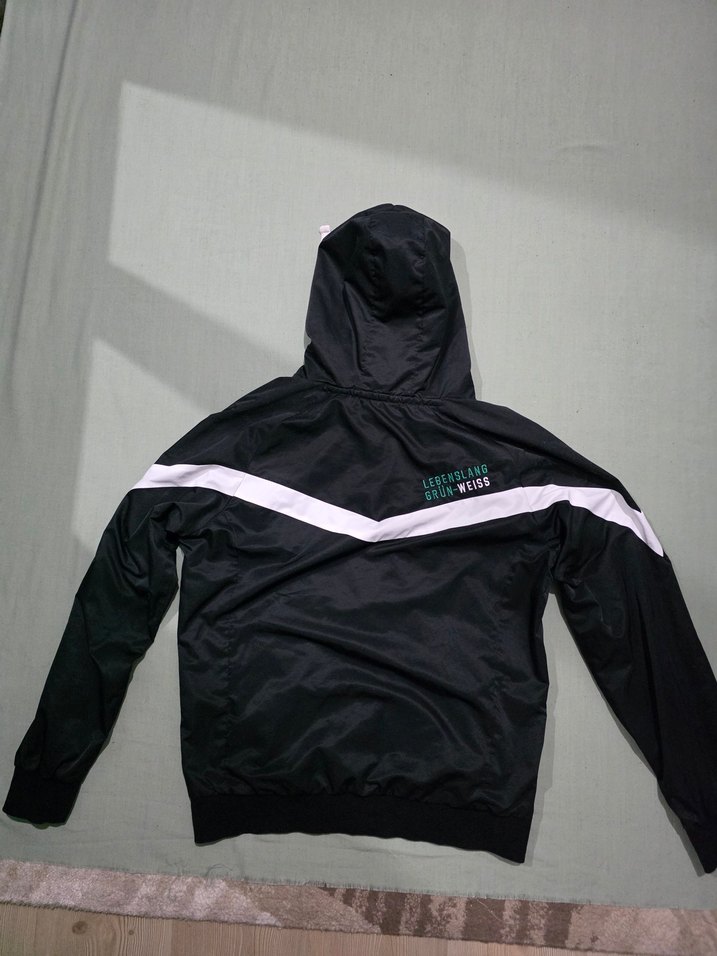 Werder Bremen Erkek Siyah Kapüşonlu Rüzgarlık Eşofman Üstü - Görsel 2