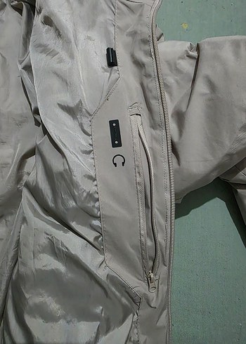 Bej Kapüşonlu Erkek Kışlık Mont - Görsel 5