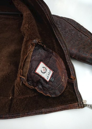 Kahverengi Erkek Çocuk Kürklü Deri Ceket - Görsel 8