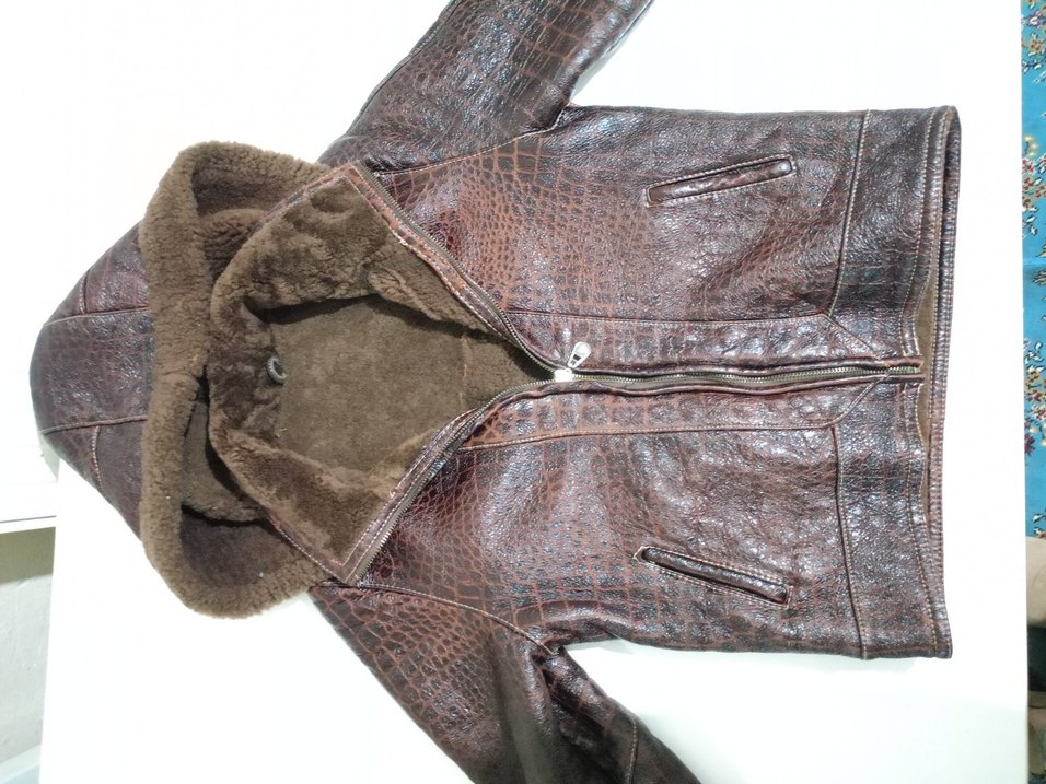 Kahverengi Erkek Çocuk Kürklü Deri Ceket - Görsel 3