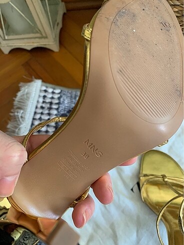 38 Beden altın Renk Mango Topuklu Ayakkabı