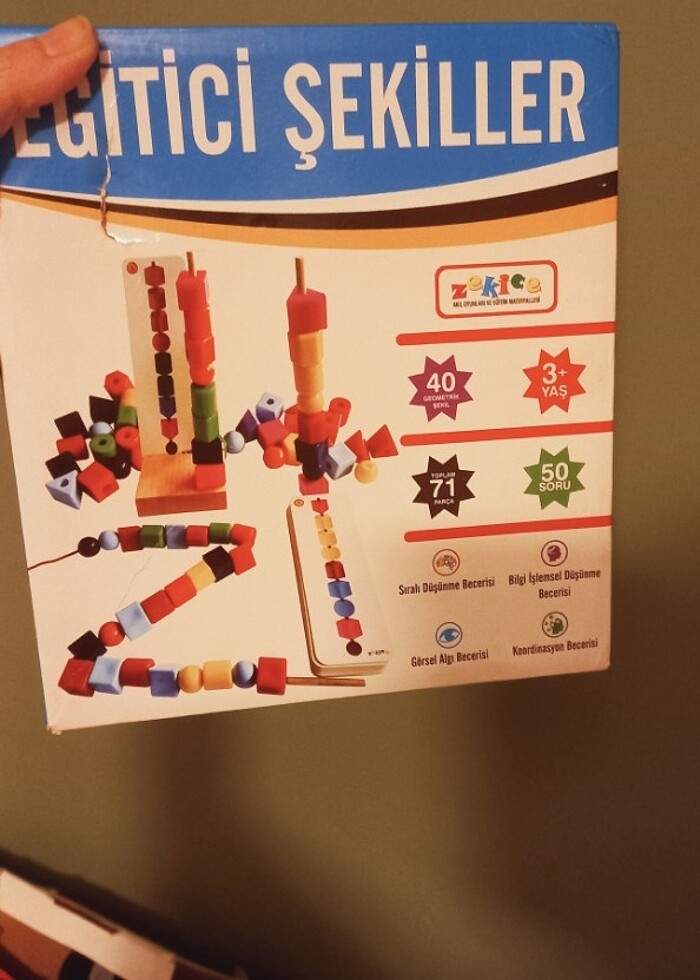 EĞİTİCİ ŞEKİLLER İPE DİZME OYUNU - Görsel 2