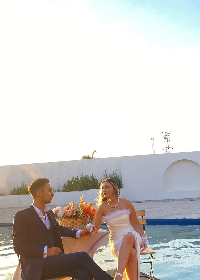 BEYAZ NİKAH ÇEKİM ELBİSESİ - Görsel 3