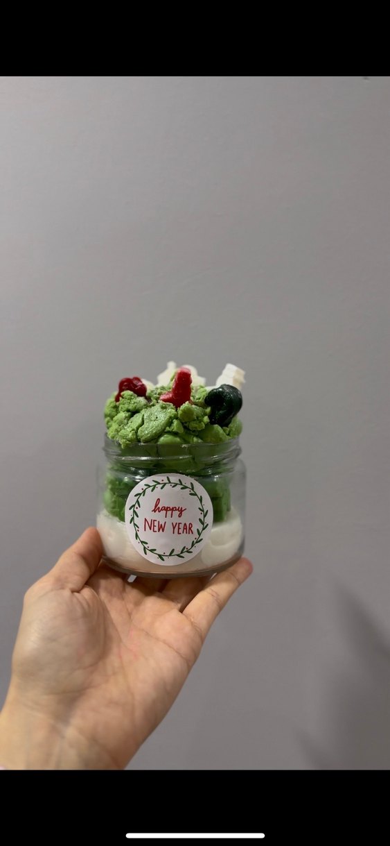 Renkli Yeşil Yeni Yıl Mum - Görsel 2