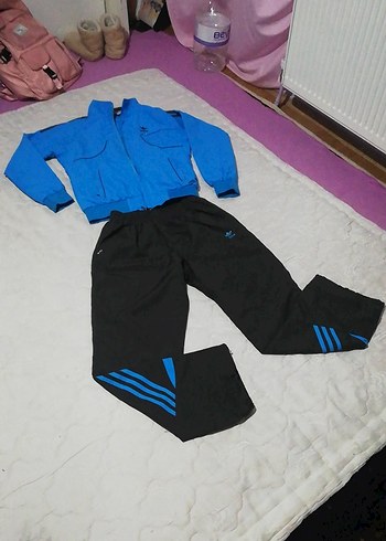 Mavi Adidas Rahat Eşofman Takımı - Görsel 14