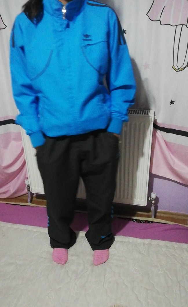 Mavi Adidas Rahat Eşofman Takımı - Görsel 4