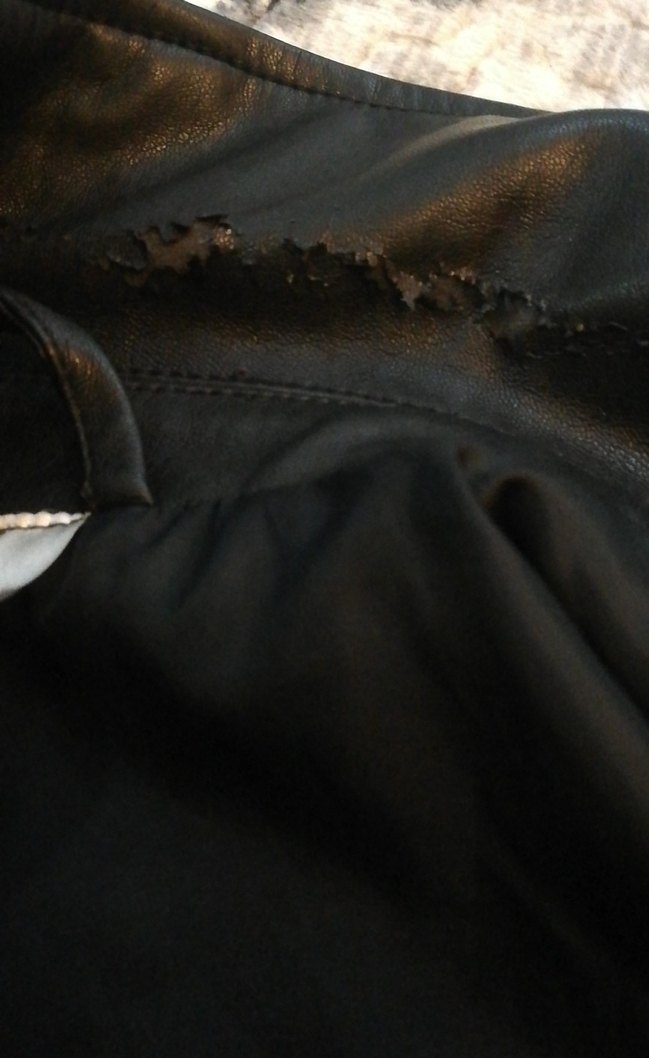 Kadın Siyah Deri ceket - Görsel 4