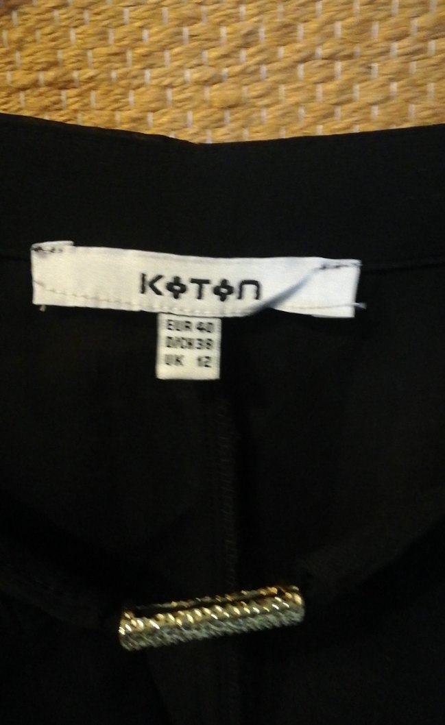 Zebra Desenli Siyah ofis elbisesi - Görsel 4