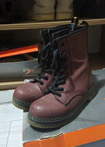 38 Beden bordo Deri Bağcıklı Rock Punk Botlar
