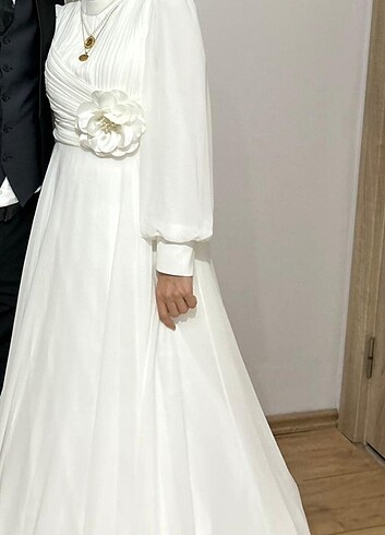 Tesettür nikah elbisesi