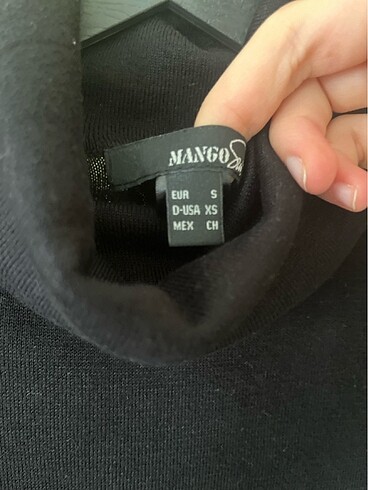 Mango siyah mango kısa kol triko elbise