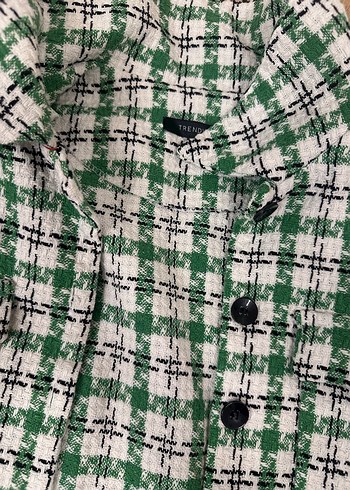 Yeşil Ekoseli Şortlu Örgü Takım - Görsel 4