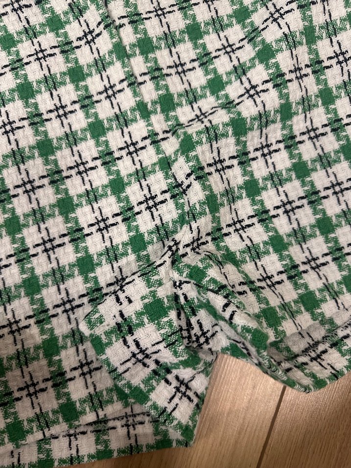 Yeşil Ekoseli Şortlu Örgü Takım - Görsel 5