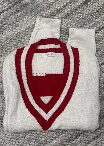 V Yaka Kadın Triko Kazak - Görsel 3