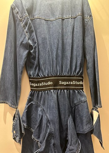 Kadın Lacivert Denim Elbise - Görsel 5