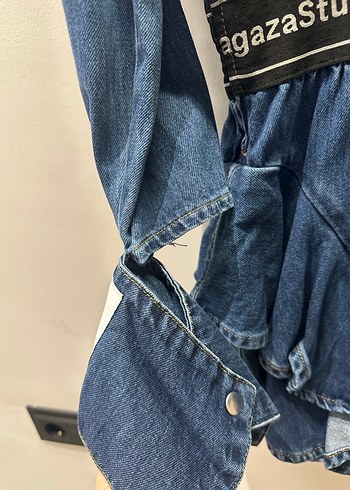 Kadın Lacivert Denim Elbise - Görsel 2