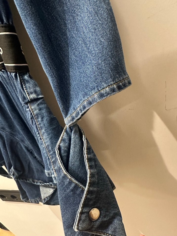 Kadın Lacivert Denim Elbise - Görsel 4