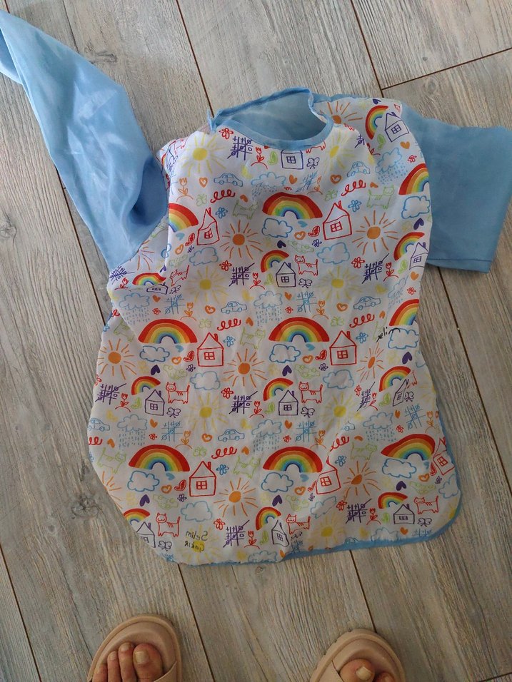 Pastel Renkli Uzun Kollu Boya Önlüğü - Görsel 4