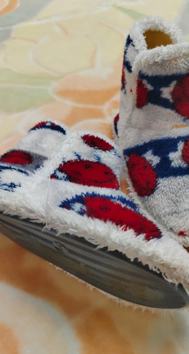 Kız erkek çoçuk için Renkli Nakışlı Sıcak Ev Terliği - Görsel 3