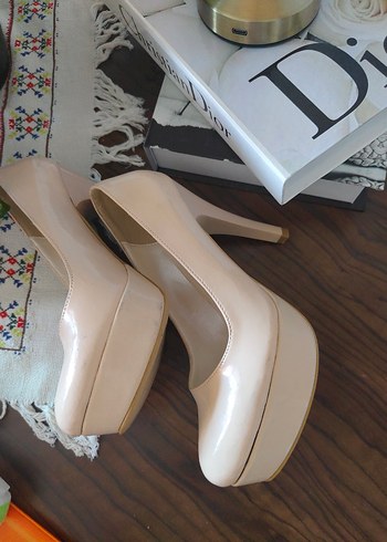 Nine West Bej Platform Topuklu Kadin Stiletto