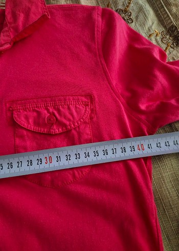 Kadın Pembe Uzun Kollu Pamuklu Gömlek - Görsel 4