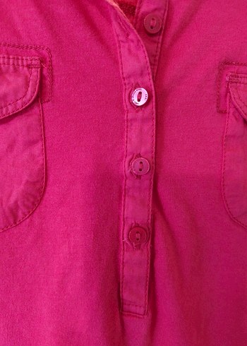 Kadın Pembe Uzun Kollu Pamuklu Gömlek - Görsel 6