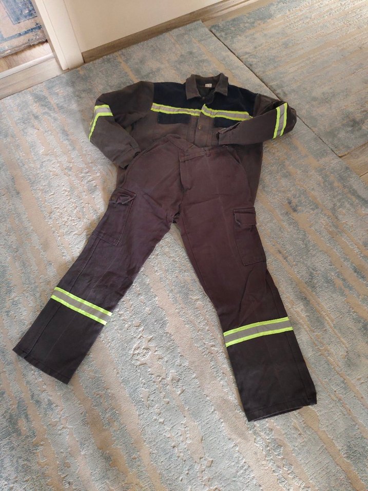 Düğmeli Erkek Gri Street Wear Ceket iş kıyafeti takım - Görsel 4