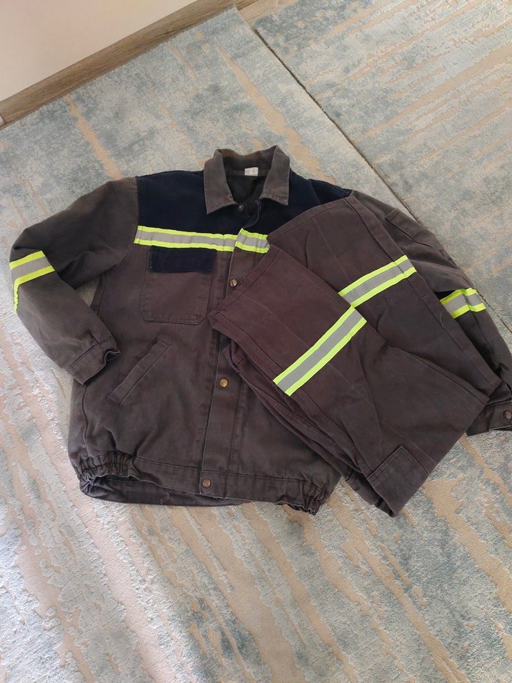 Düğmeli Erkek Gri Street Wear Ceket iş kıyafeti takım - Görsel 5