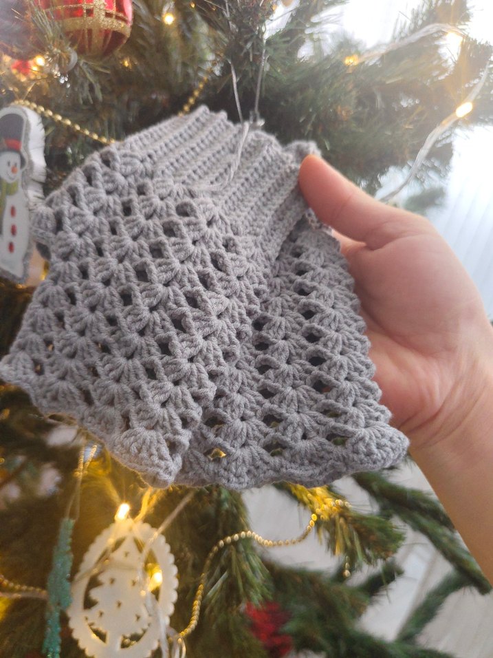 Bohem Gri Örgü Kadın Eldiveni hemen kargo - Görsel 5