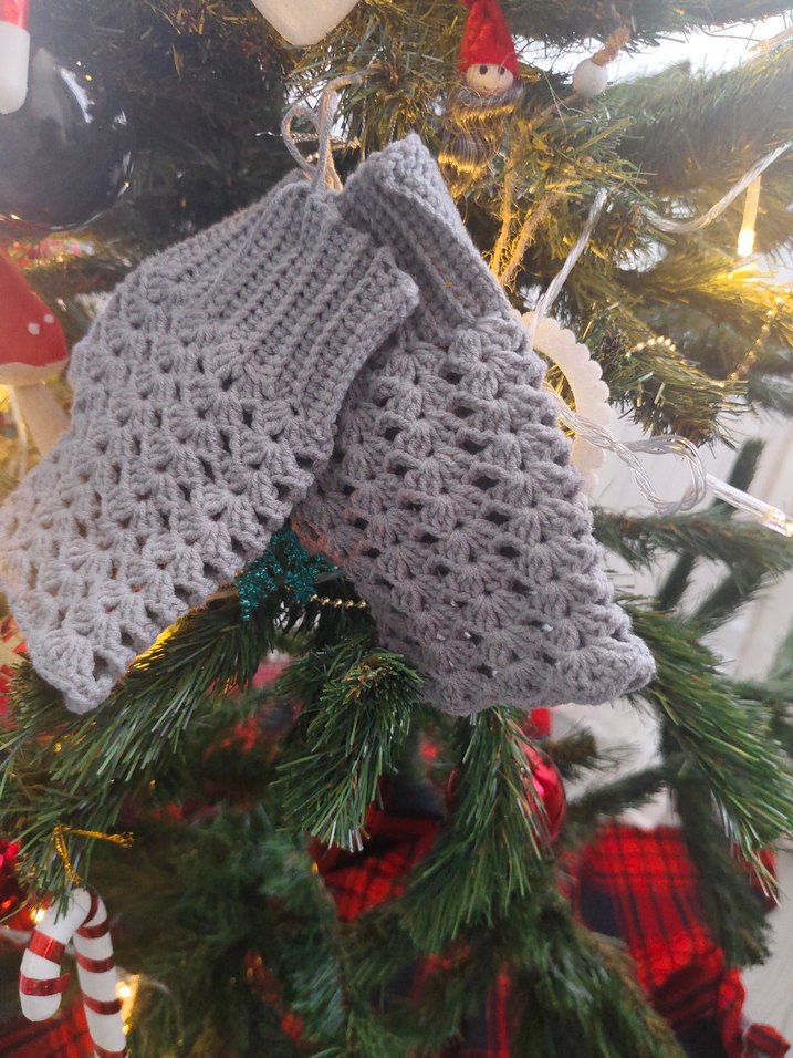 Bohem Gri Örgü Kadın Eldiveni hemen kargo - Görsel 4