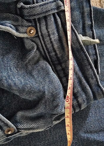 Düğmeli Mavi Jean - Görsel 7