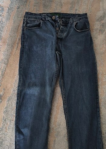 Düğmeli Mavi Jean - Görsel 8