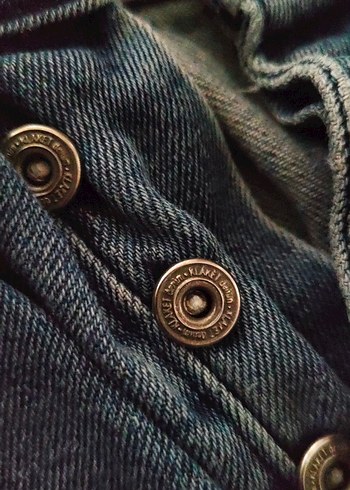 Düğmeli Mavi Jean - Görsel 13