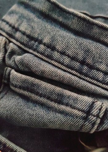 Düğmeli Mavi Jean - Görsel 11