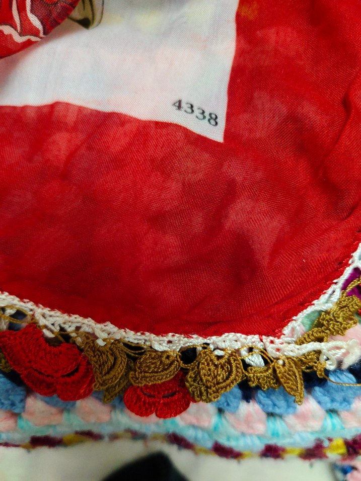 Püsküllü Bohem Renkli tülbent - Görsel 5