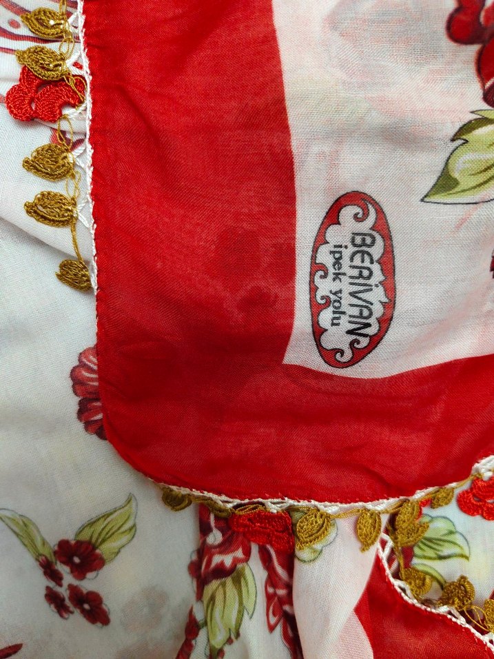 Püsküllü Bohem Renkli tülbent - Görsel 4