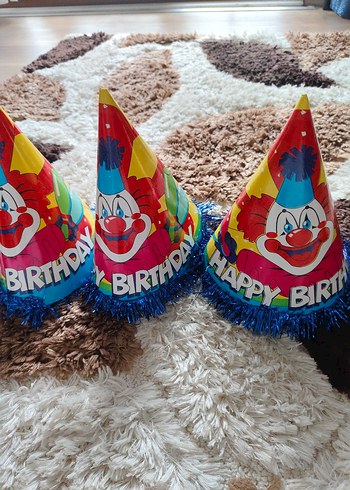 Renkli Palyaço Doğum Günü Parti Şapkası - Görsel 7
