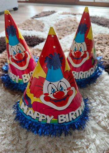 Renkli Palyaço Doğum Günü Parti Şapkası - Görsel 2