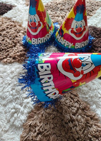 Renkli Palyaço Doğum Günü Parti Şapkası - Görsel 3