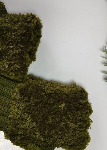 Yeşil Örgü Bohem Kadın Eldiveni - Görsel 4