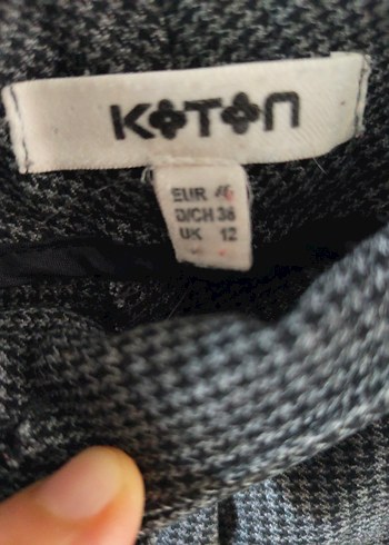 Gri Kemerli Midi Kumaş Pantolon - Görsel 4