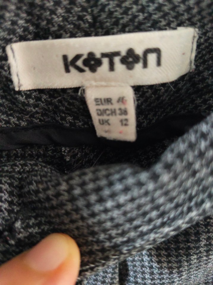 Gri Kemerli Midi Kumaş Pantolon - Görsel 4