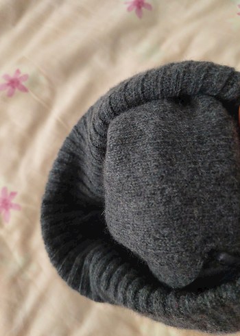 Gri Örgü Kadın Bere - Görsel 2