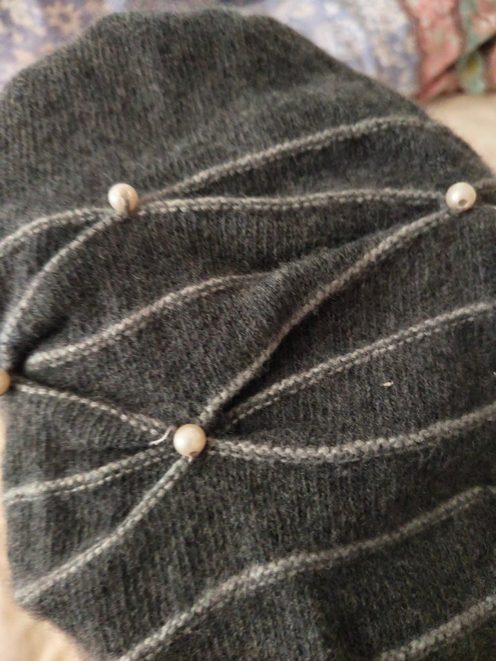 Gri Örgü Kadın Bere - Görsel 3