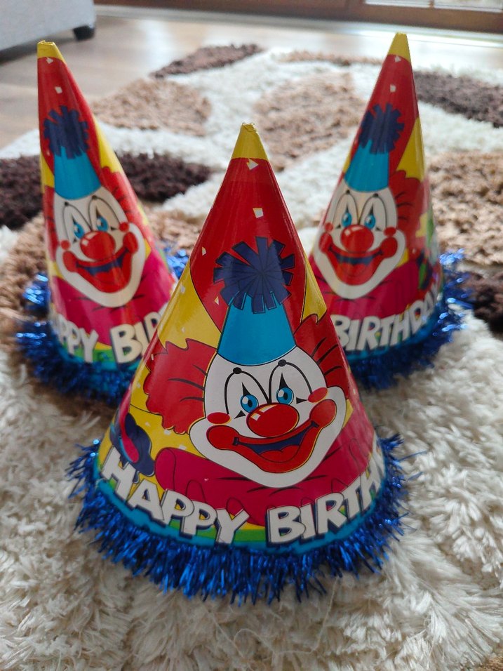 Renkli Palyaço Temalı Doğum Günü Şapkası - Görsel 2