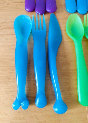 Renkli Çocuk Çatal Kaşık Bıçak Seti - Görsel 6