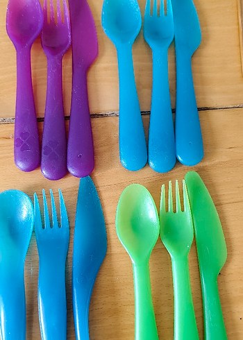 Renkli Çocuk Çatal Kaşık Bıçak Seti - Görsel 2