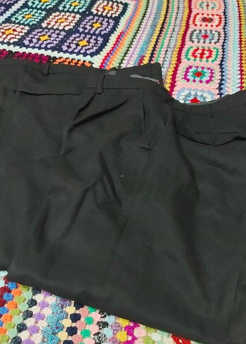 Siyah Kumaş Pantolon 2 adet büyük beden - Görsel 2