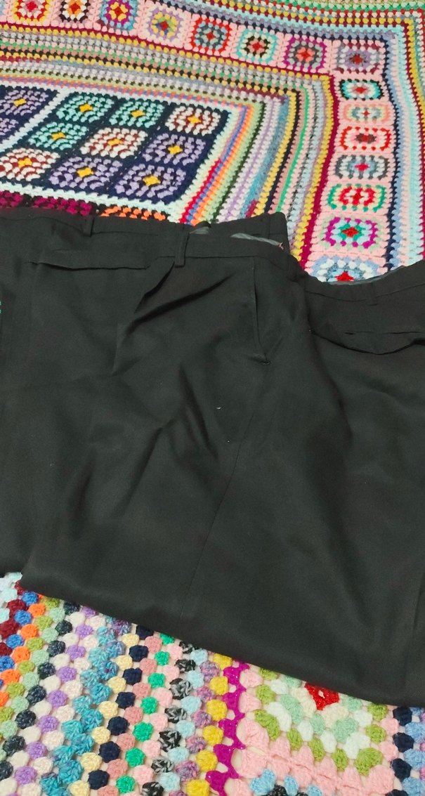 Siyah Kumaş Pantolon 2 adet büyük beden - Görsel 3